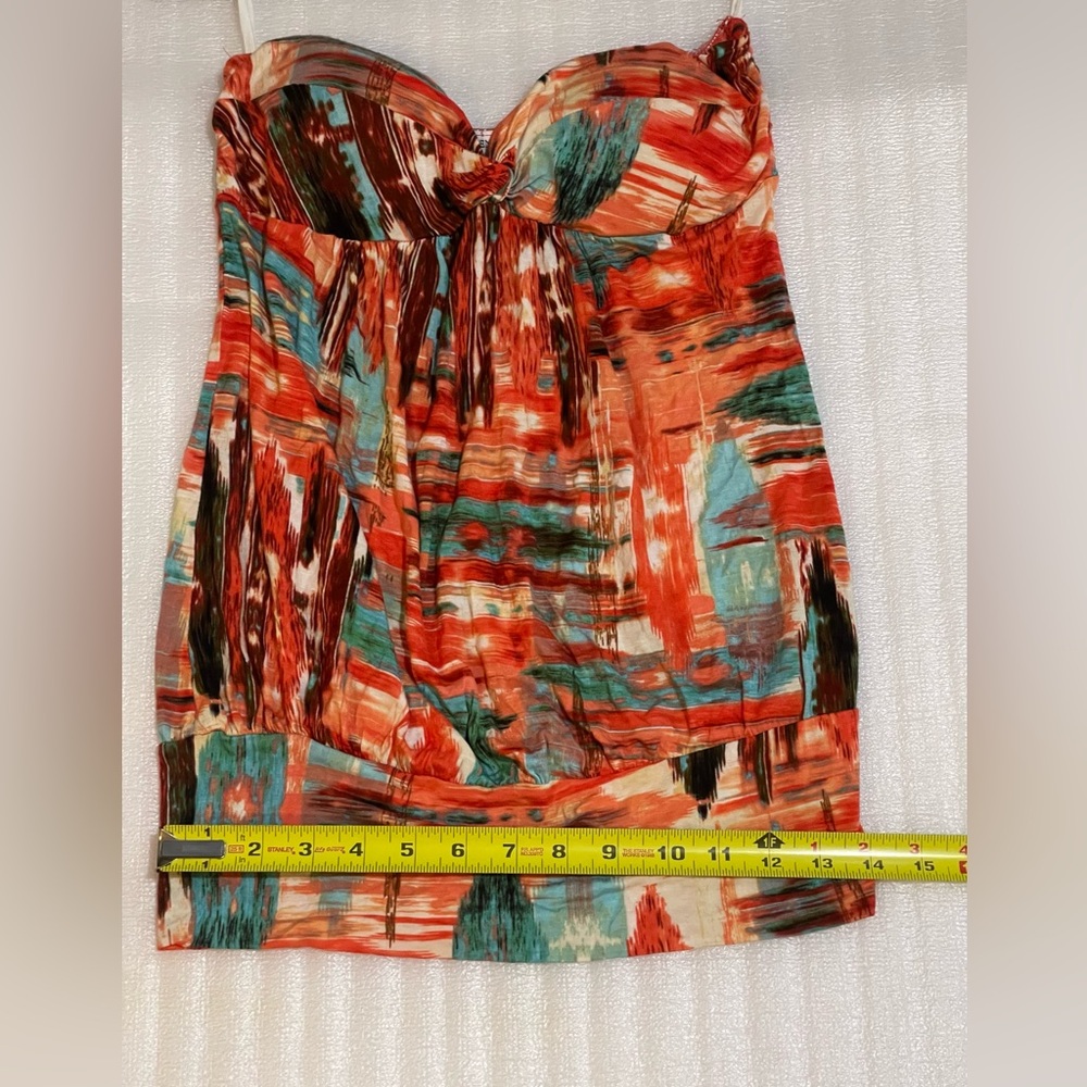 Multicolor Strapless Dress - Picture 5 of 12
